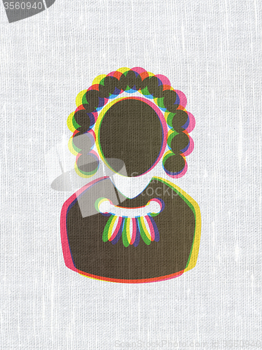 Image of Law concept: Judge on fabric texture background