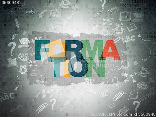 Image of Studying concept: Formation on Digital Paper background