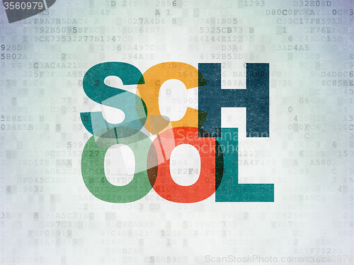 Image of Studying concept: School on Digital Paper background