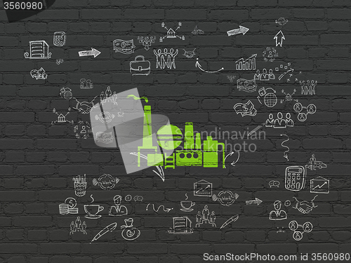 Image of Business concept: Oil And Gas Indusry on wall background