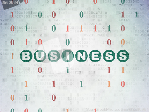 Image of Finance concept: Business on Digital Paper background