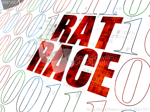Image of Finance concept: Rat Race on Digital background