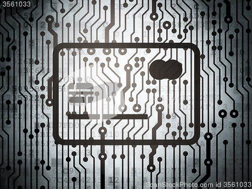 Image of Business concept: circuit board with Credit Card