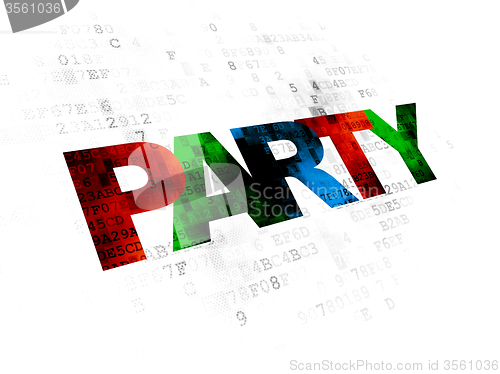 Image of Holiday concept: Party on Digital background