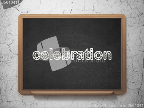 Image of Entertainment, concept: Celebration on chalkboard background