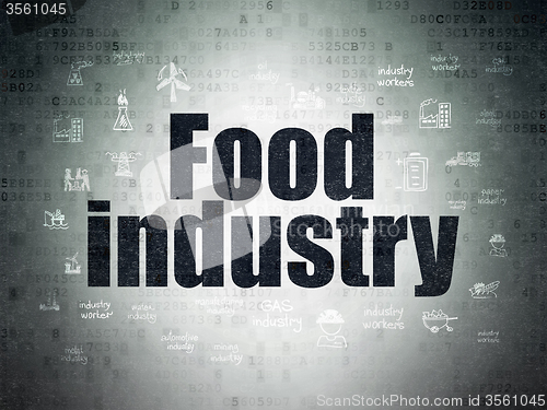 Image of Industry concept: Food Industry on Digital Paper background