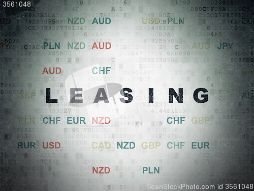 Image of Finance concept: Leasing on Digital Paper background