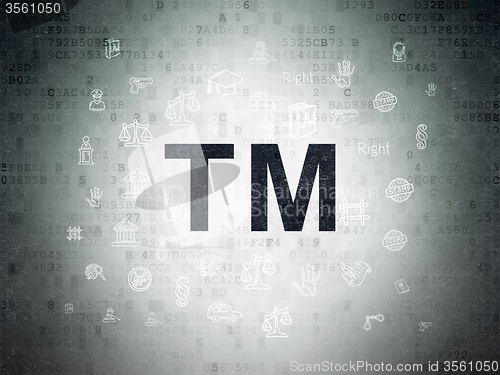 Image of Law concept: Trademark on Digital Paper background