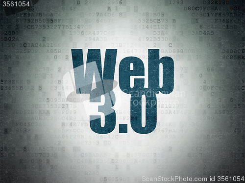 Image of Web design concept: Web 3.0 on Digital Paper background