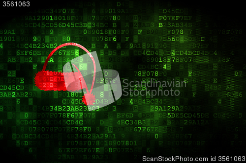 Image of Holiday concept: Christmas Hat on digital background