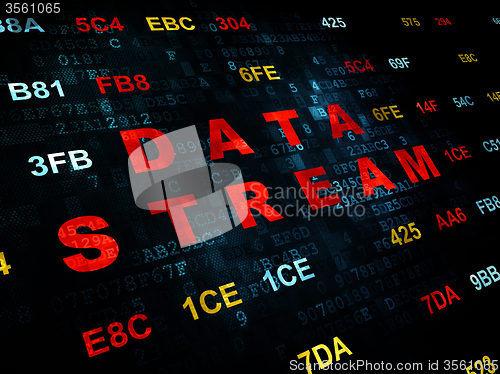 Image of Information concept: Data Stream on Digital background