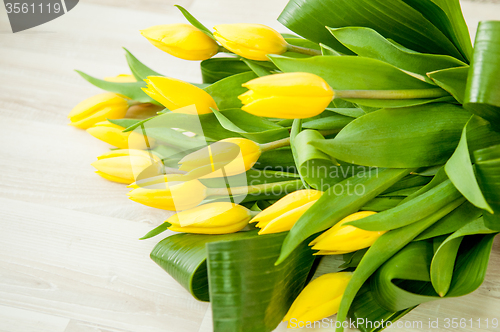 Image of romantic flower bucket background