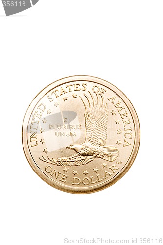 Image of dollar coin isolated