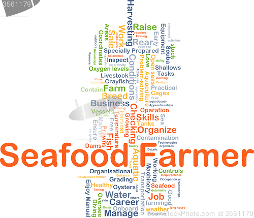 Image of Seafood farmer background concept