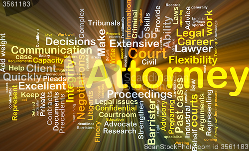 Image of Attorney background concept glowing