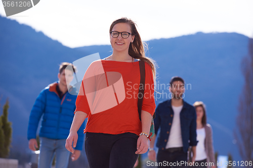 Image of happy students group