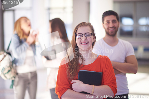 Image of students couple standing together