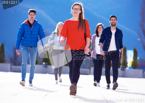 Image of happy students group