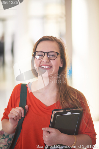 Image of student girl with tablet computer