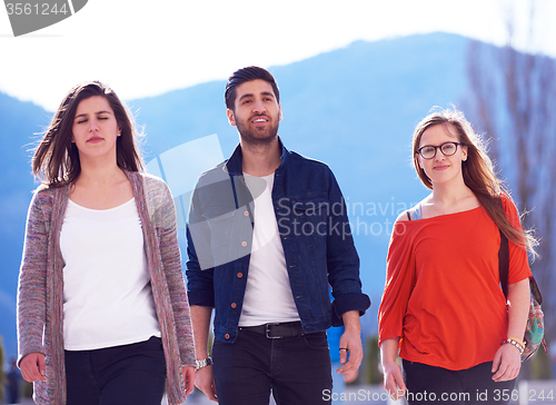 Image of happy students group