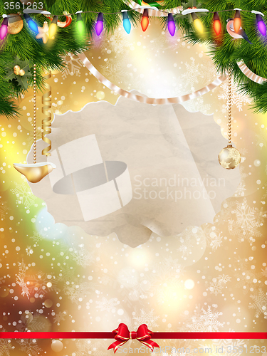 Image of Magically decorated Fir Tree. EPS 10