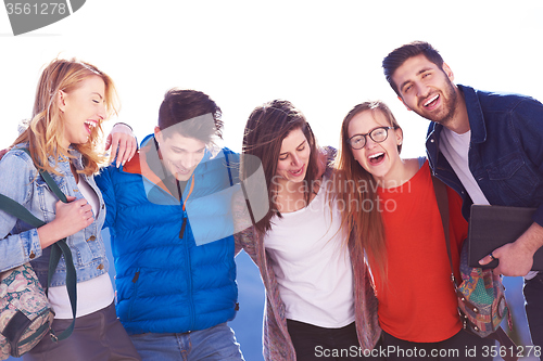 Image of happy students group