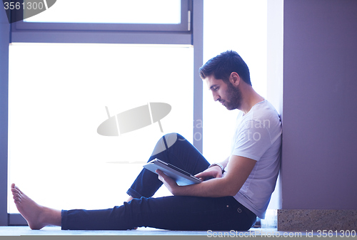 Image of student working on tablet