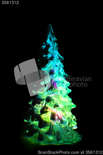 Image of christmas tree from the plastic