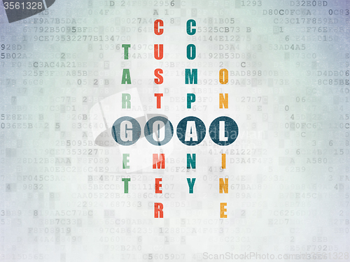 Image of Advertising concept: Goal in Crossword Puzzle