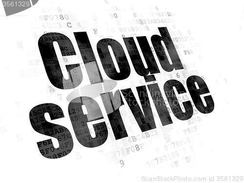 Image of Cloud technology concept: Cloud Service on Digital background