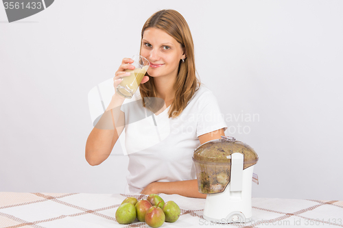 Image of She lifted it to his lips a glass of pear juice