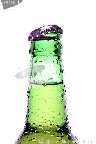 Image of beer bottle isolated on white