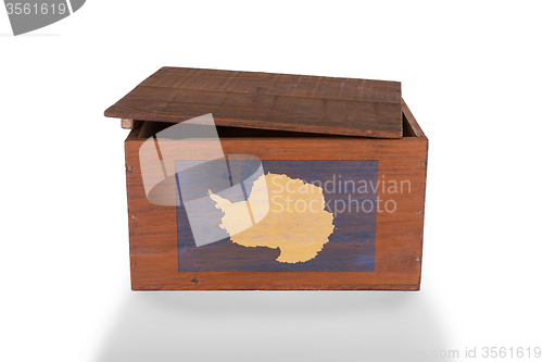 Image of Wooden crate isolated on a white background