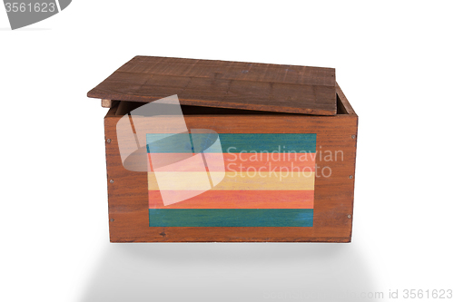 Image of Wooden crate isolated on a white background