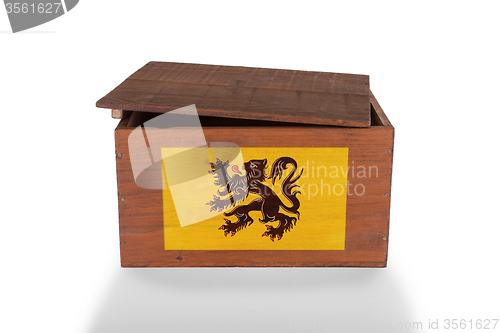 Image of Wooden crate isolated on a white background