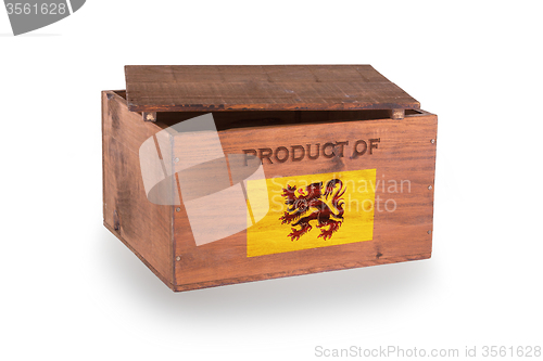 Image of Wooden crate isolated on a white background