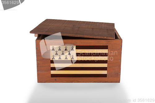 Image of Wooden crate isolated on a white background