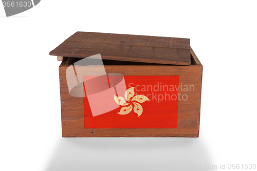 Image of Wooden crate isolated on a white background