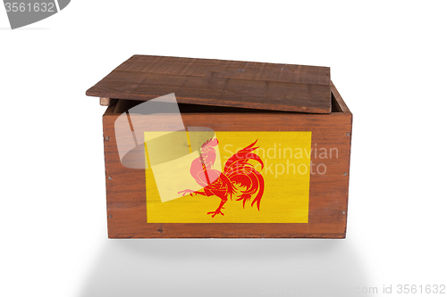 Image of Wooden crate isolated on a white background