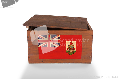 Image of Wooden crate isolated on a white background