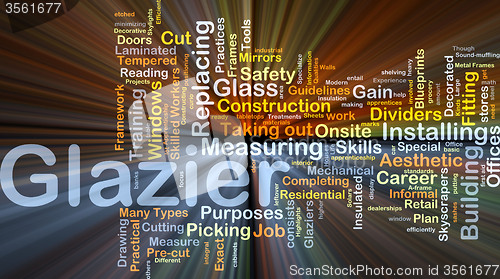 Image of Glazier background concept glowing