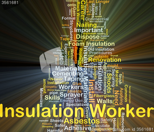 Image of Insulation worker background concept glowing