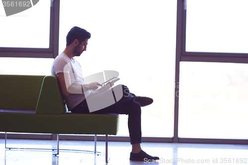 Image of student working on tablet