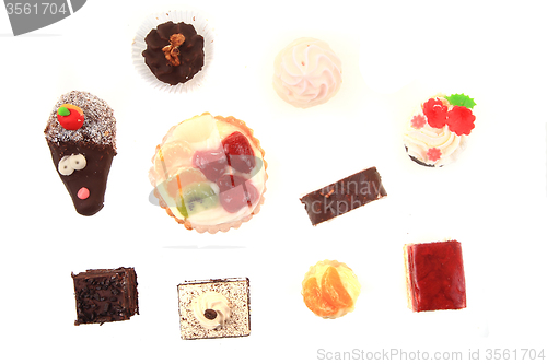 Image of sweet desserts isolated 