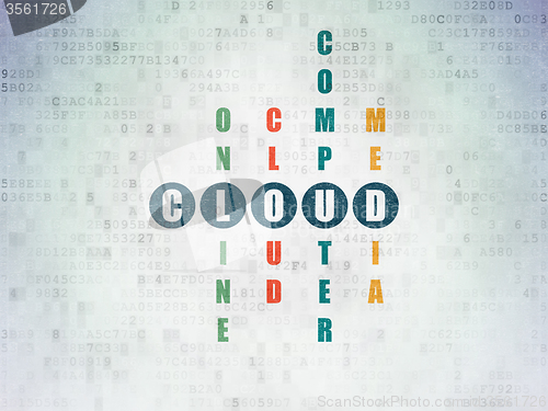 Image of Cloud networking concept: Cloud in Crossword Puzzle