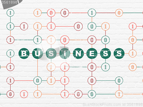 Image of Finance concept: Business on wall background