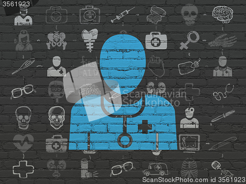 Image of Healthcare concept: Doctor on wall background