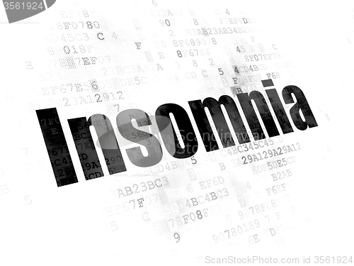 Image of Medicine concept: Insomnia on Digital background