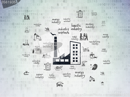 Image of Industry concept: Industry Building on Digital Paper background