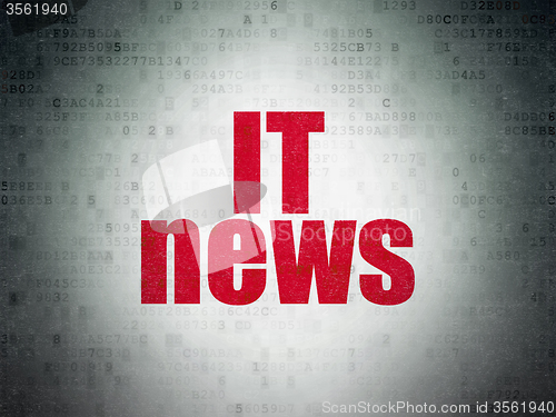 Image of News concept: IT News on Digital Paper background